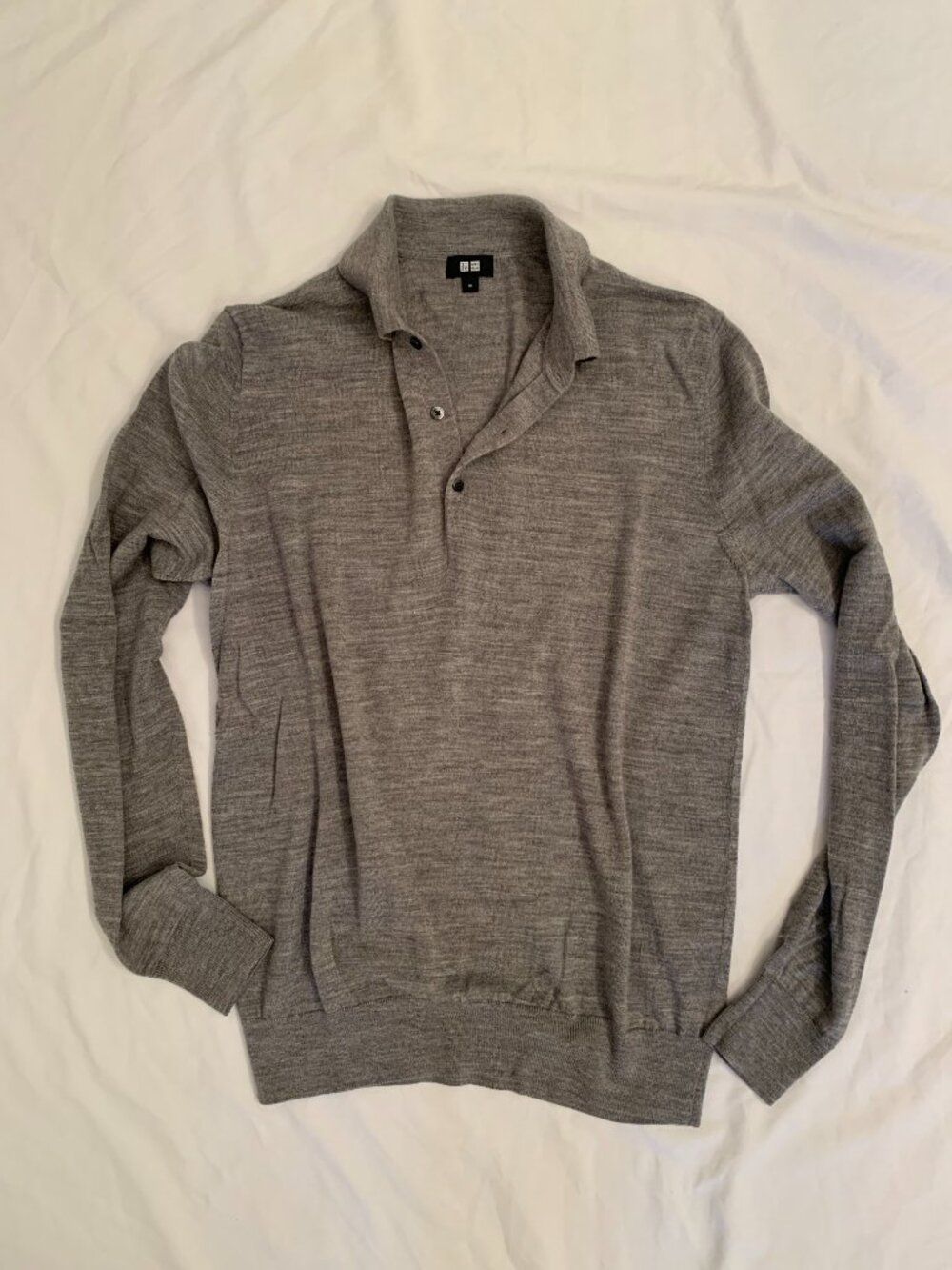 Uniqlo wool LS polo shirt